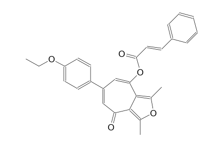 6-(4-ethoxyphenyl)-1,3-dimethyl-4-oxo-4H-cyclohepta[c]furan-8-yl (2E)-3-phenyl-2-propenoate