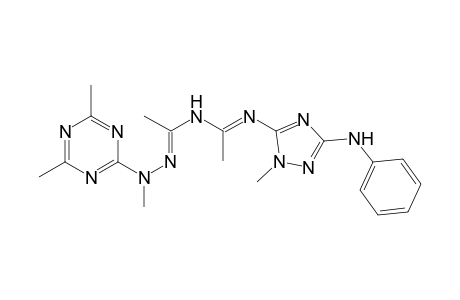 N'-[1-[(5-anilino-2-methyl-1,2,4-triazol-3-yl)imino]ethyl]-N-[(4,6-dimethyl-1,3,5-triazin-2-yl)-methylamino]ethanimidamide