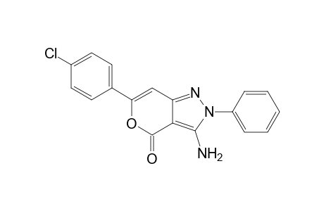 3-Amino-6-(4-chlorophenyl)-2-phenyl-4-pyrano[4,3-c]pyrazolone