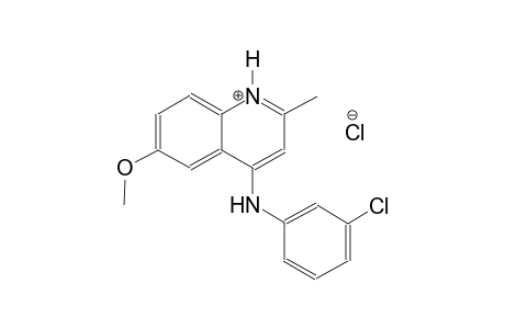 quinolinium, 4-[(3-chlorophenyl)amino]-6-methoxy-2-methyl-, chloride