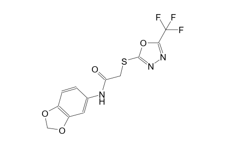 N-(1,3-benzodioxol-5-yl)-2-{[5-(trifluoromethyl)-1,3,4-oxadiazol-2-yl]sulfanyl}acetamide