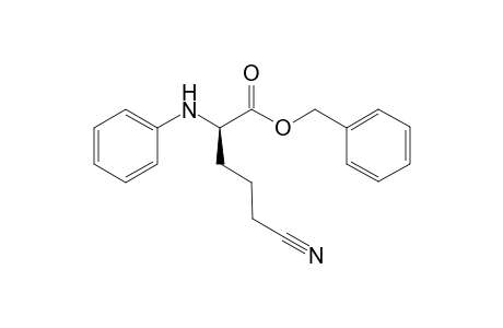 benzyl (2R)-2-anilino-5-cyano-pentanoate