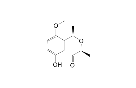 (2S)-2-[(1R)-1-(2-methoxy-5-oxidanyl-phenyl)ethoxy]propanal