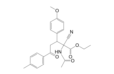 2-Acetamido-2-cyano-3-(4-methoxyphenyl)-5-(4-methylphenyl)-5-oxopentanoic acid ethyl ester