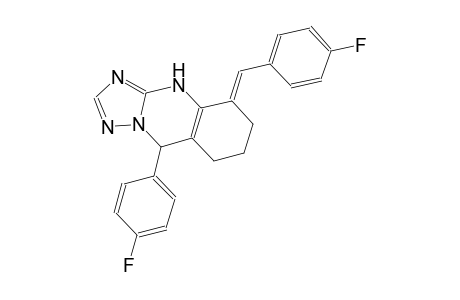 (5E)-5-(4-fluorobenzylidene)-9-(4-fluorophenyl)-4,5,6,7,8,9-hexahydro[1,2,4]triazolo[5,1-b]quinazoline