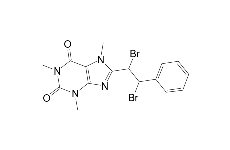 8-(1,2-Dibromo-2-phenylethyl)-1,3,7-trimethyl-3,7-dihydro-1H-purine-2,6-dione