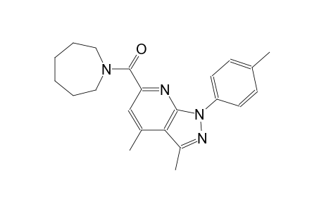 1H-pyrazolo[3,4-b]pyridine, 6-[(hexahydro-1H-azepin-1-yl)carbonyl]-3,4-dimethyl-1-(4-methylphenyl)-