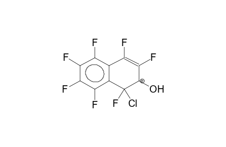 1-CHLORO-2-HYDROXY-PERFLUORONAPHTHALENONIUM CATION