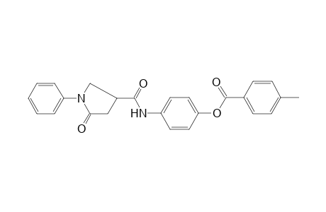 4-([(5-Oxo-1-phenyl-3-pyrrolidinyl)carbonyl]amino)phenyl 4-methylbenzoate