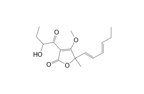 2(5H)-Furanone, 5-(1,3-hexadienyl)-3-(2-hydroxy-1-oxobutyl)-4-methoxy-5-methyl-, (E,E)-