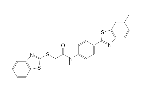 2-(1,3-benzothiazol-2-ylsulfanyl)-N-[4-(6-methyl-1,3-benzothiazol-2-yl)phenyl]acetamide