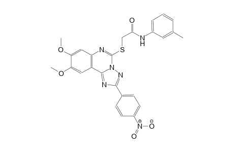 2-{[8,9-dimethoxy-2-(4-nitrophenyl)[1,2,4]triazolo[1,5-c]quinazolin-5-yl]sulfanyl}-N-(3-methylphenyl)acetamide