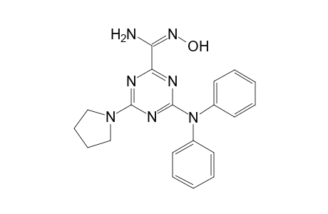 4-(diphenylamino)-N'-hydroxy-6-(1-pyrrolidinyl)-1,3,5-triazine-2-carboximidamide