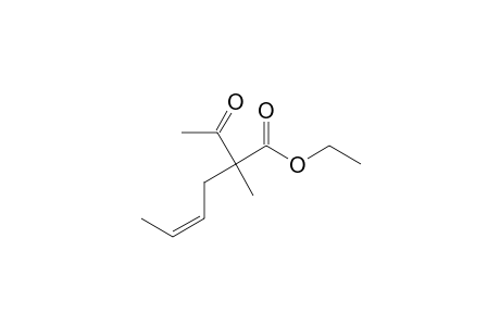 (Z)-4-Hexenoic acid, 2-acetyl-2-methyl-, ethyl ester
