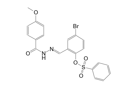 4-bromo-2-{(E)-[(4-methoxybenzoyl)hydrazono]methyl}phenyl benzenesulfonate