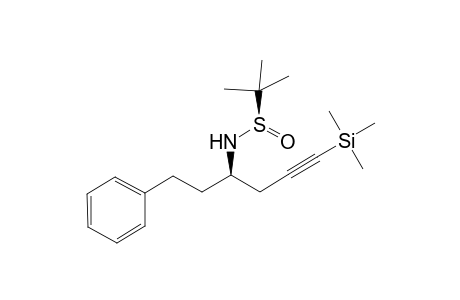 (3R,RS)-N-(tert-Butylsulfinyl)-1-phenyl-6-(trimethylsilyl)hex-5-yn-3-amine