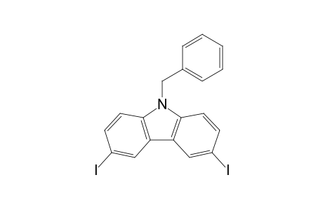 3,6-bis(iodanyl)-9-(phenylmethyl)carbazole