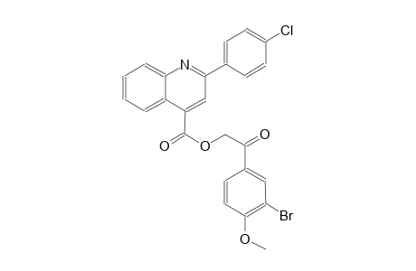 2-(3-bromo-4-methoxyphenyl)-2-oxoethyl 2-(4-chlorophenyl)-4-quinolinecarboxylate