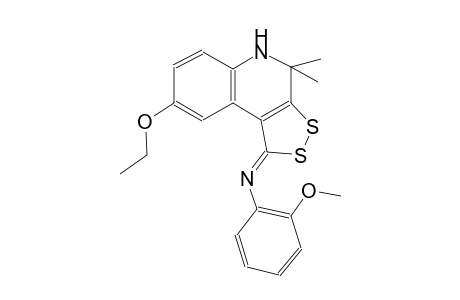 benzenamine, N-[(1Z)-8-ethoxy-4,5-dihydro-4,4-dimethyl-1H-[1,2]dithiolo[3,4-c]quinolin-1-ylidene]-2-methoxy-