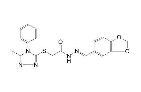N'-[(E)-1,3-benzodioxol-5-ylmethylidene]-2-[(5-methyl-4-phenyl-4H-1,2,4-triazol-3-yl)sulfanyl]acetohydrazide
