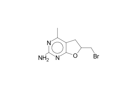 6-Amino-2-bromo-2,3-dihydro-4-methyl-5,7-diazabenzofuran