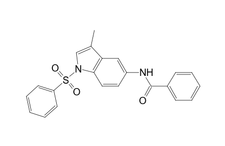 N-benzoyl-5-amino-3-methyl-1-(phenylsulfonyl)indole