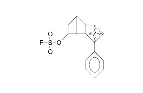 9-Fluorosulfato-3-phenyl-endo-tricyclo(5.2.1.0/2,6/)-deca-4-en-3-onium cation