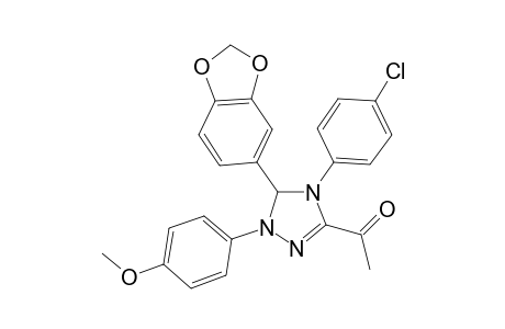 1-[3-(1,3-benzodioxol-5-yl)-4-(4-chlorophenyl)-2-(4-methoxyphenyl)-3H-1,2,4-triazol-5-yl]ethanone