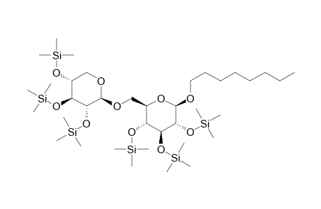 Octyl 6-o-.beta.-D-xylopyranosyl-.beta.-D-glucopyranoside, 6tms derivative