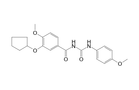 3-(cyclopentoxy)-4-methoxy-N-[(4-methoxyphenyl)carbamoyl]benzamide