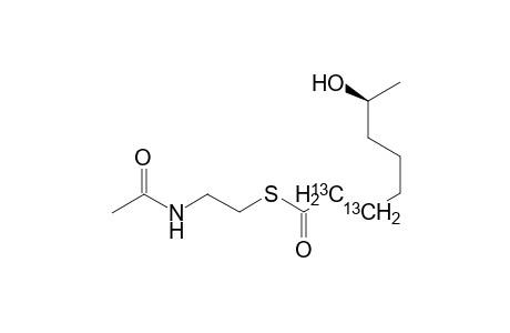 N-Acetylcystemine (S)-[2,3-13C2]-7-hydroxyoctanoate