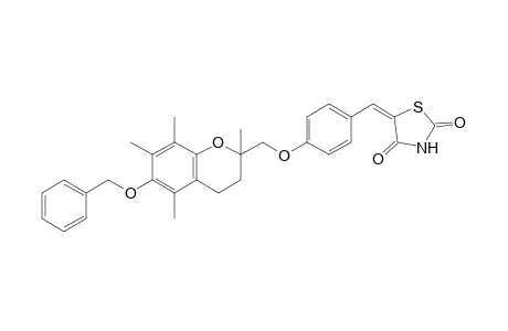(5E)-5-[4-[(6-benzoxy-2,5,7,8-tetramethyl-chroman-2-yl)methoxy]benzylidene]thiazolidine-2,4-quinone