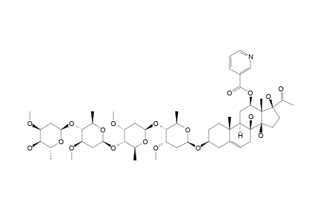 ROSTRATAMINE-3-O-ALPHA-L-CYMAROPYRANOSYL-(1->4)-BETA-D-OLEANDROPYRANOSYL-(1->4)-BETA-D-CYMAROPYRANOSYL-(1->4)-BETA-D-CYMAROPYRANOSIDE