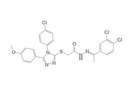 2-{[4-(4-chlorophenyl)-5-(4-methoxyphenyl)-4H-1,2,4-triazol-3-yl]sulfanyl}-N'-[(E)-1-(3,4-dichlorophenyl)ethylidene]acetohydrazide