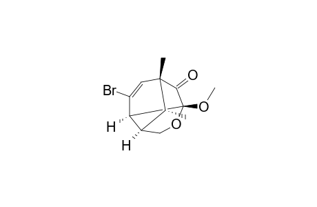 (1R*,3R*,6R*,7R*,10R*)-8-Bromo-3-methoxy-1,10-dimethyl-4-oxatricyclo[4.3.1.0(3,7)]dec-8-en-2-one