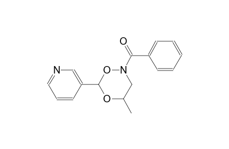 2-Benzoyl-4-methyl-6-(3-pyridinyl)-1,5,2-dioxazinane