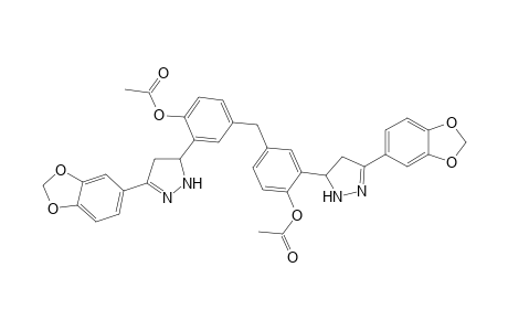 Methylenebis-2-[3-(1,3-benzodioxol-5-yl)-4,5-dihydro-1H-pyrazol-5-yl]-4,1-phenylene diacetate