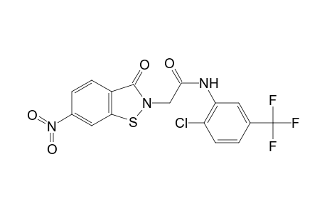 1,2-Benzisothiazole-2-acetamide, N-[2-chloro-5-(trifluoromethyl)phenyl]-2,3-dihydro-6-nitro-3-oxo-