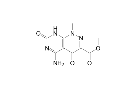 5-Amino-3-carbomethoxy-1-methylpyrimido[4,5-c]pyridazine-4,7(1H,8H)-dione