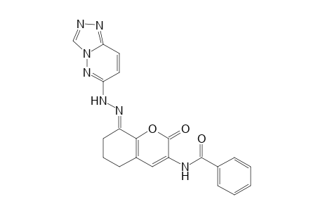 N-{5,6,7,8-Tetrahydro-2-oxo-8-[(1,2,4-triazolo[4,3-b]pyridazin-6-yl)hydrazono]-2H-1-benzopyran-3-yl}benzamide