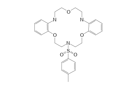 6H,16H,20H-Dibenzo[B,K][1,7,13,4,10,16]trioxatriazacyclooctadecine, 7,8,9,10,17,18,21,22-octahydro-8-[(4-methylphenyl)sulfonyl]-