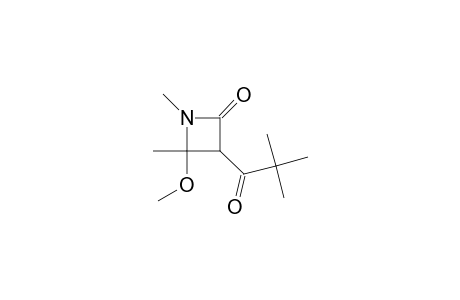 N-methyl-4-methoxy-4-methyl-3-pivaloyl-2-azetidinone