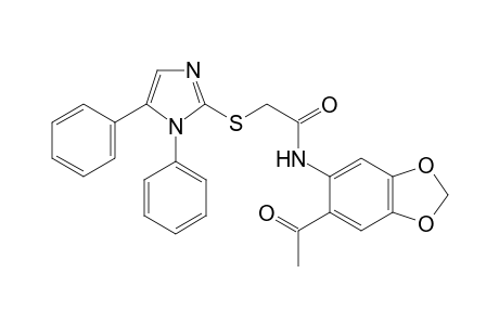 Acetamide, N-(6-acetyl-1,3-benzodioxol-5-yl)-2-[(1,5-diphenyl-1H-imidazol-2-yl)thio]-