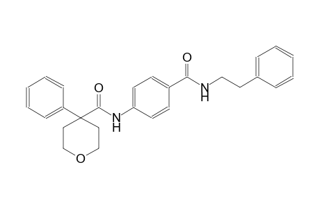 4-phenyl-N-(4-{[(2-phenylethyl)amino]carbonyl}phenyl)tetrahydro-2H-pyran-4-carboxamide
