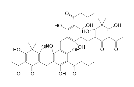 2,5-Cyclohexadien-1-one, 2,2'-[methylenebis[[2,4,6-trihydroxy-5-(1-oxobutyl)-3,1-phenylene]methylene]]bis[6-acetyl-3,5-dihydroxy-4,4-dimethyl-