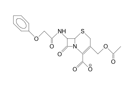 7-(2-Phenoxy-acetamido)-cephalosporanic acid, anion