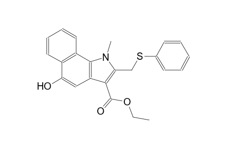1H-benz[g]indole-3-carboxylic acid, 5-hydroxy-1-methyl-2-[(phenylthio)methyl]-, ethyl ester