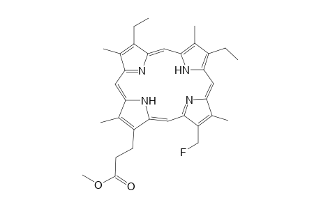 21H,23H-Porphine-2-propanoic acid, 8,13-diethyl-18-(fluoromethyl)-3,7,12,17-tetramethyl-, methyl ester