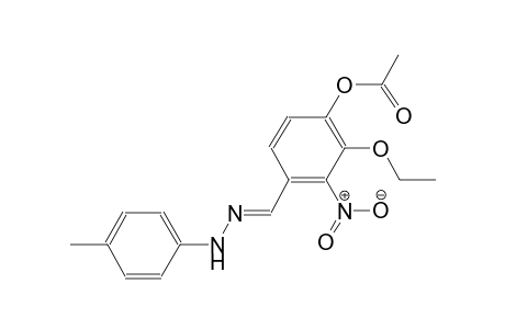 2-ethoxy-4-{(E)-[(4-methylphenyl)hydrazono]methyl}-3-nitrophenyl acetate