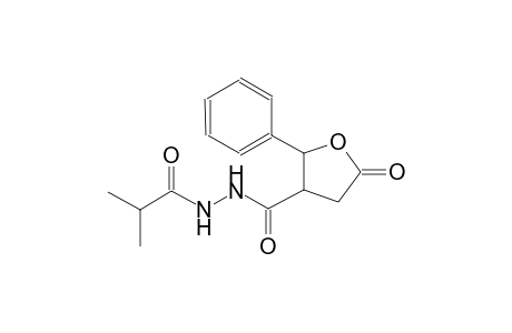 2-methyl-N'-[(5-oxo-2-phenyltetrahydro-3-furanyl)carbonyl]propanohydrazide